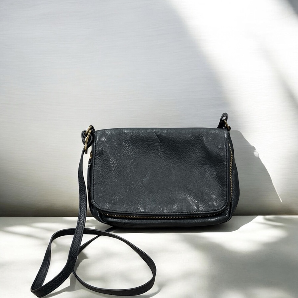 Margot New York Small Black Leather Crossbody - Picture 2 of 3